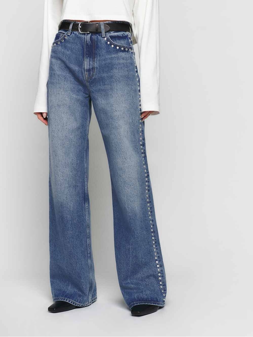 Reformation Cary High Rise Slouchy Wide Leg Jeans